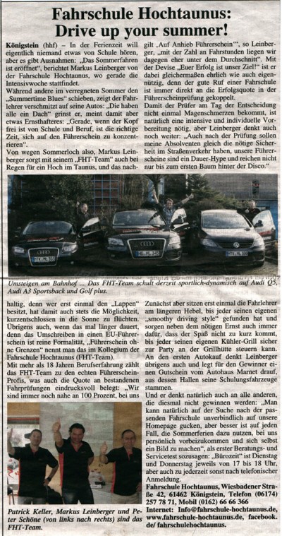 Zeitungsausschnitt